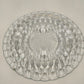 3 Aqua Blue Bubble Anchor Hocking Dinner Plate Depression Crystal Glass 9.5"