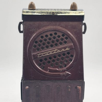 Truetone Car Radio Tube Type 1950 Era Serial A901207 Chrome Face Bakelite Knobs