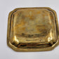 Italian Square Serving Wall Gold Plate Solid Cast Brass 6" with Double Rim Edge