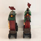 2 Christmas Train Figurines Great North Pole Railroad 2002 David Frykman