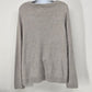 LC Lauren Conrad Women’s sweater Grey Pink Fuzzy Heart Large Size Long Sleeve