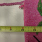 Ermo Collection Beaded Pink Purse Bag Palm Tree Design Lined Vintage China