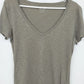 Calvin Klein Performance Quick Dry Rhinestone V-Neck T-Shirt Women's Medium
