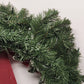 Christmas Wreath 22" Green White Snow Flocked Bow LED Lights Battery Operated