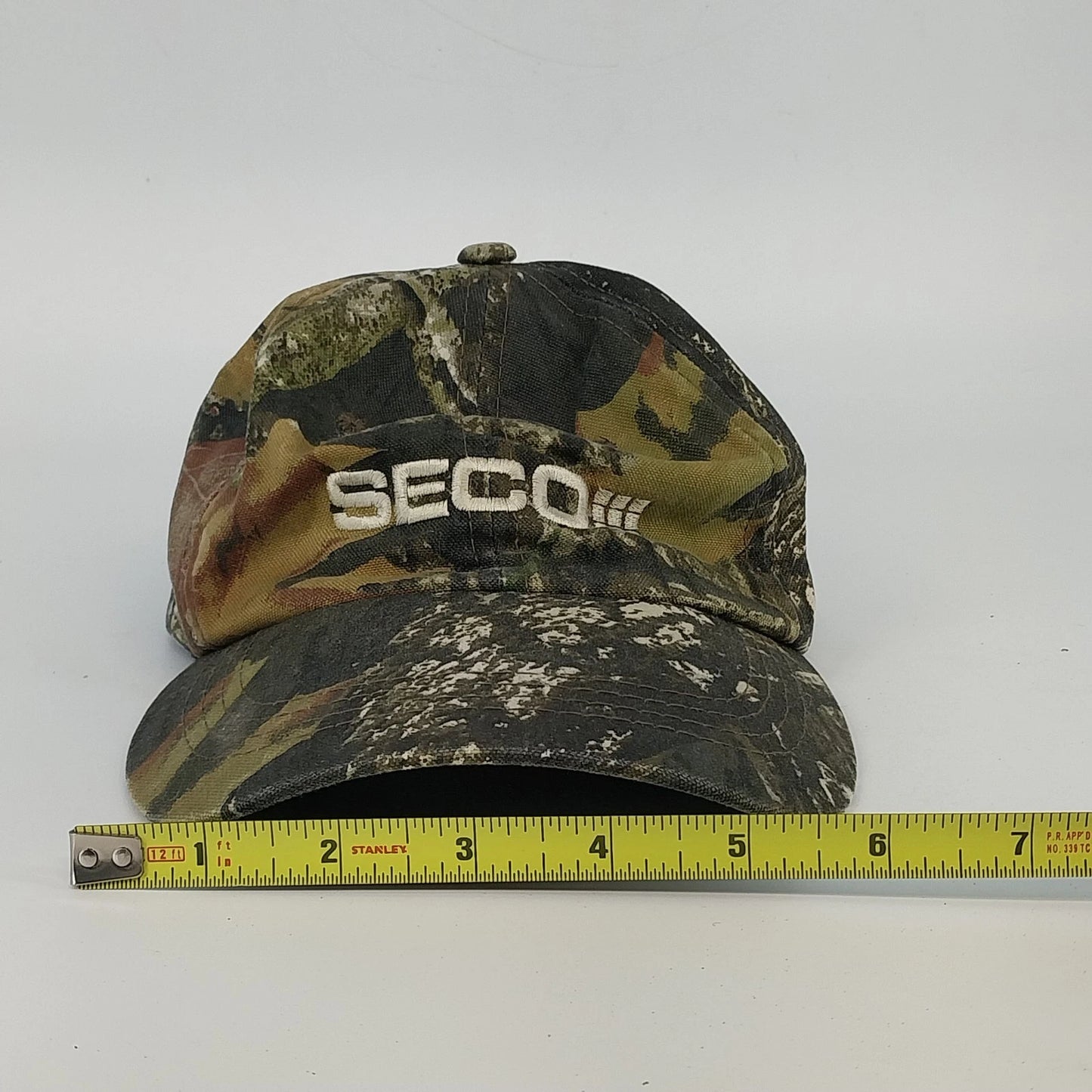 SECO Mossy Oak Camo Hunting Hat Port Authority Hook Loop Adjustable Cap