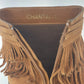 Betani Chantal-1 Fringe Wedge Boots Tan Suede Boho Women’s 8.5 Ankle Booties