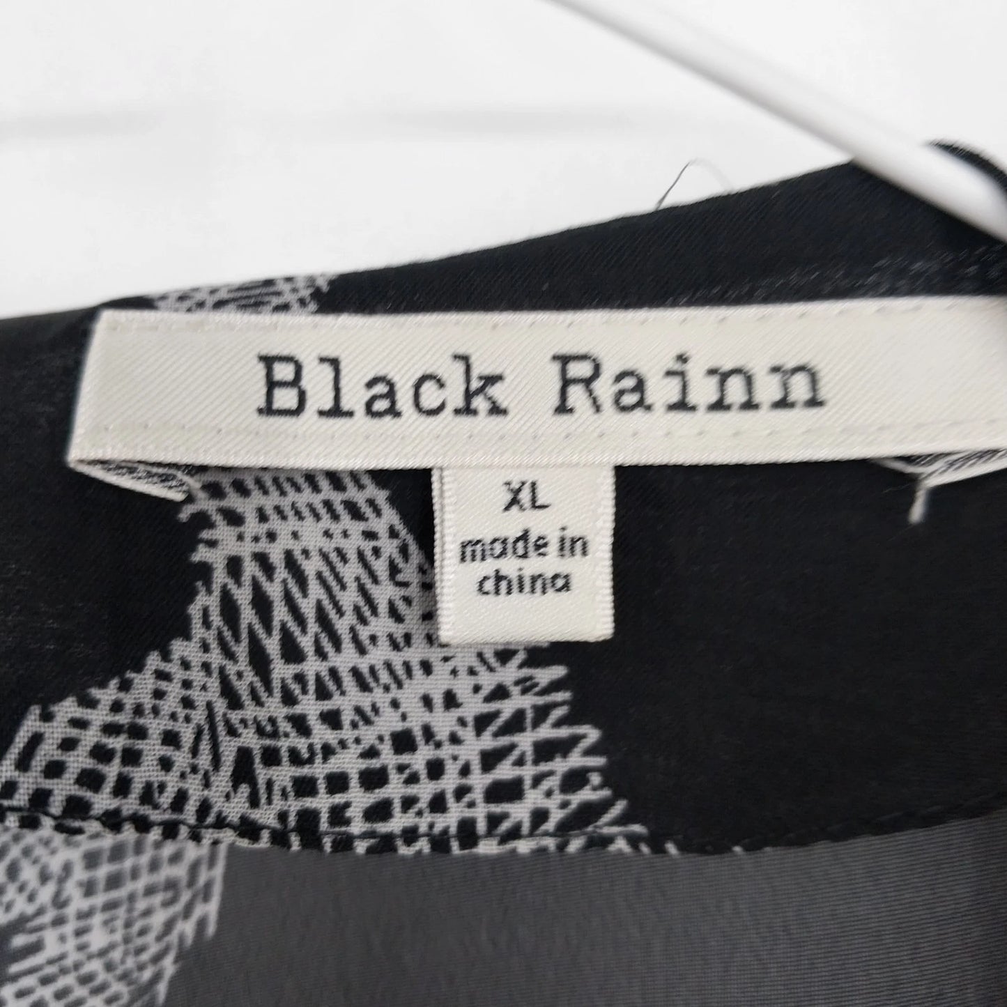 Black Rainn Sheer Kimono Cardigan Women's XL Bird Print Open Front Black White