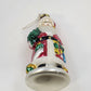 Large Hand Painted Blown Glass Santa Claus Christmas Tree Hanging Ornament 7"