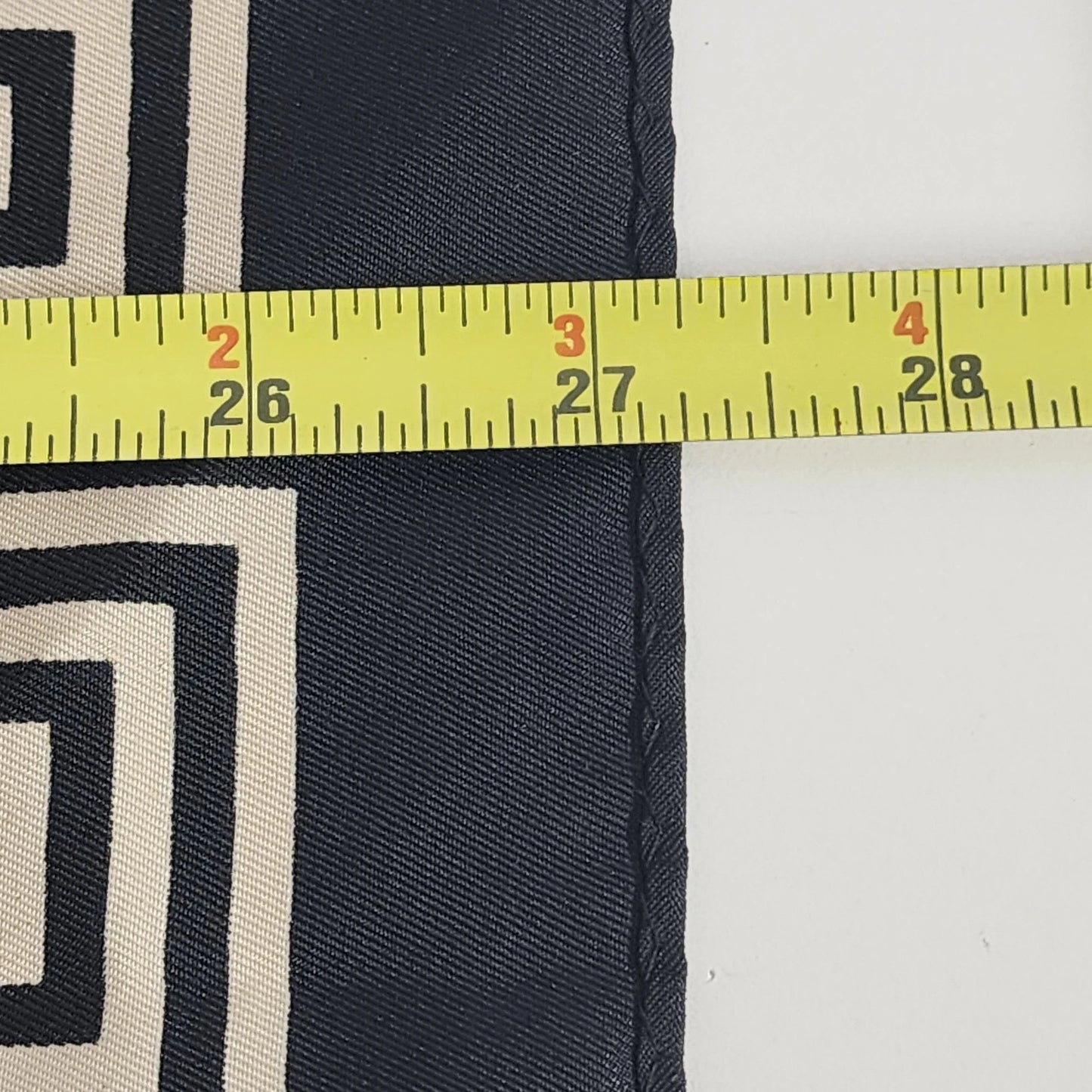 Totes Square Scarf Black Beige Geometric Print 27" Polyester Shawl Wrap China