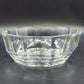 Clear Glass 10 Sided Serving Bowl 8.5" Heavy Paneled Thick Faceted Sides Vtg