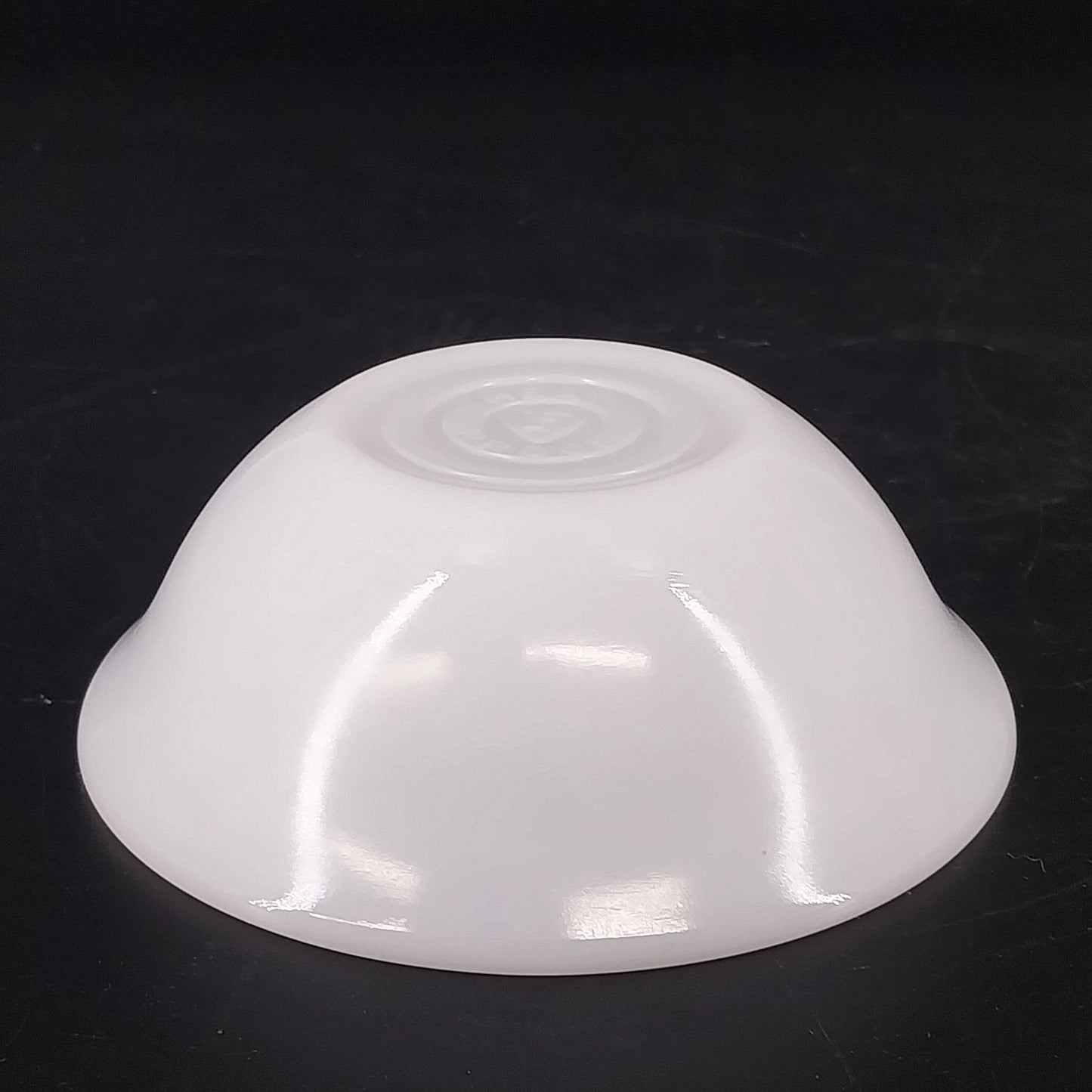 Vintage Federal Glass Basketweave Milk Glass Cereal Bowl 5 Inch