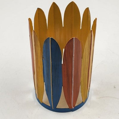 Pink Zebra Surfboard Candle Accent Shade Metal 4.25"d Beach Summer Home Decor