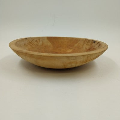 Oval Shape Bread Serving Bowl in Natural Wood Hand Crafted Kitchen Decor 9” x 2"
