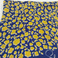 Schiaparelli Silk Blend Scarf 23" Square Yellow Blue Floral Print Signed Vintage