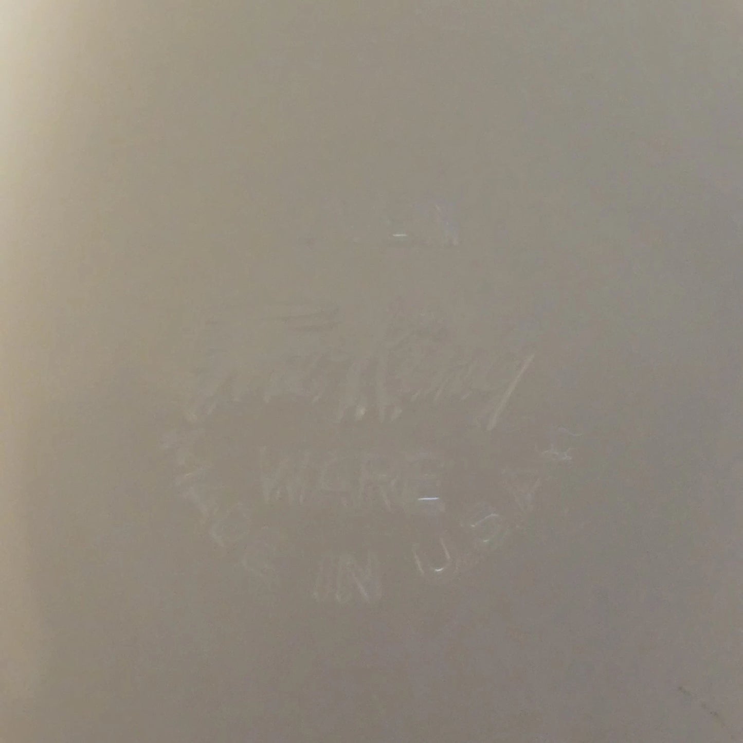 5 Saucers Anchor Hocking Fire-King White Swirl Milk Glass Gold Trim Vintage