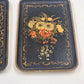 2 ISCO Hand Painted Snack Trays Alcohol Proof Made in Japan 1950's 8.25" x 5.25"