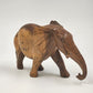 Solid Hardwood Elephant 3.5"h Walking Position Natural Smooth Missing Tusks Vtg