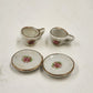 Porcelain Mini Tea Set 10pc Pink Rose Gold Trim by Price Products