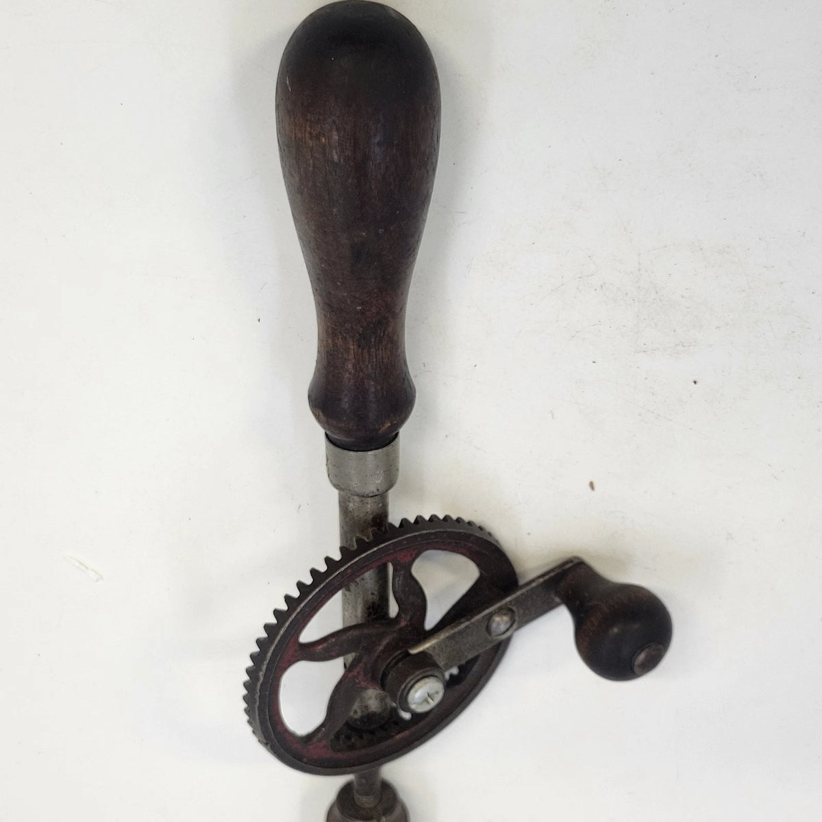 Millers Falls No. 94 Egg Beater Hand Drill 11" Wood Handle Rotary Drill Vtg USA