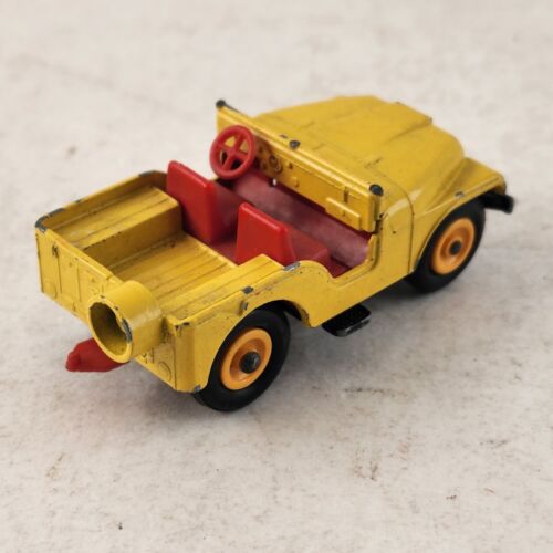 Vintage Matchbox Lesney Series Superfast No. 72 Yellow Jeep England See Pics
