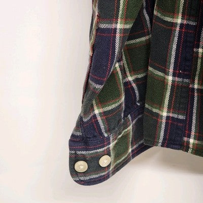 Timberland Men’s Medium Plaid Flannel Shirt Green BlueTimberland Button Down