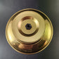 Brass Pedestal Candlestick Holder Wide Base Glass Globe Battery Candle 13½" Tall