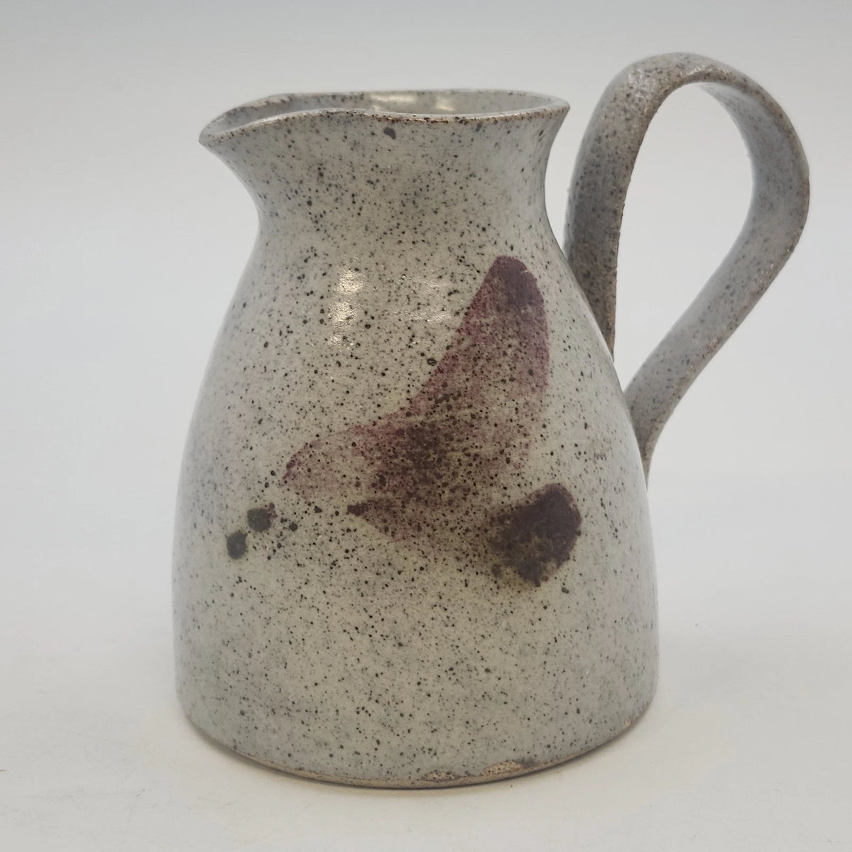 Colonsay Pottery Pitcher Speckled Glaze Stoneware 4.5" Flared Rim Curved Handle