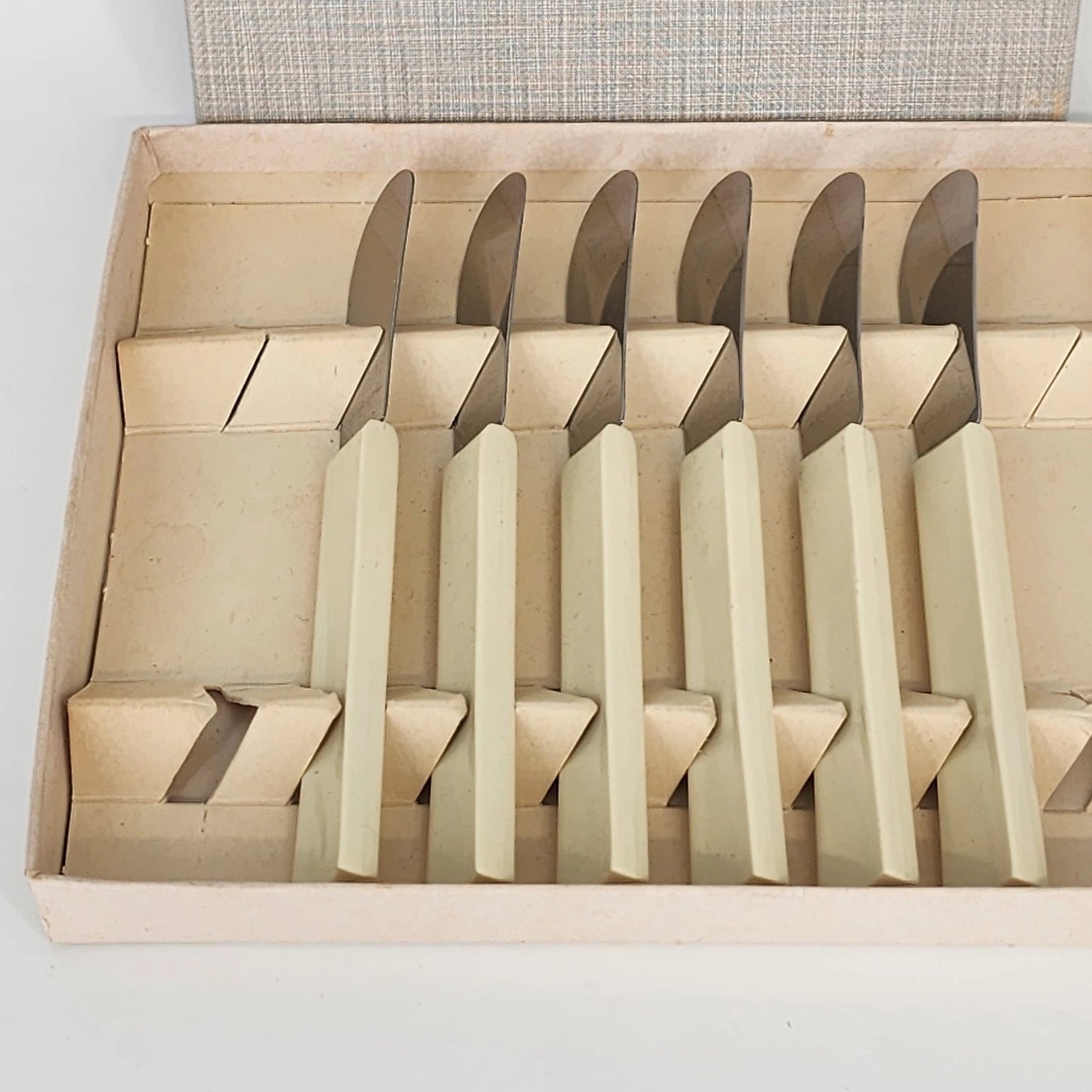 Quikut Snackers 6-Piece Stainless Steel Knife Set Butter Spreaders with Box NOS
