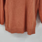 Talbots Petites Women's MP Orange 100% Cashmere Crewneck Sweater Pullover Ribbed