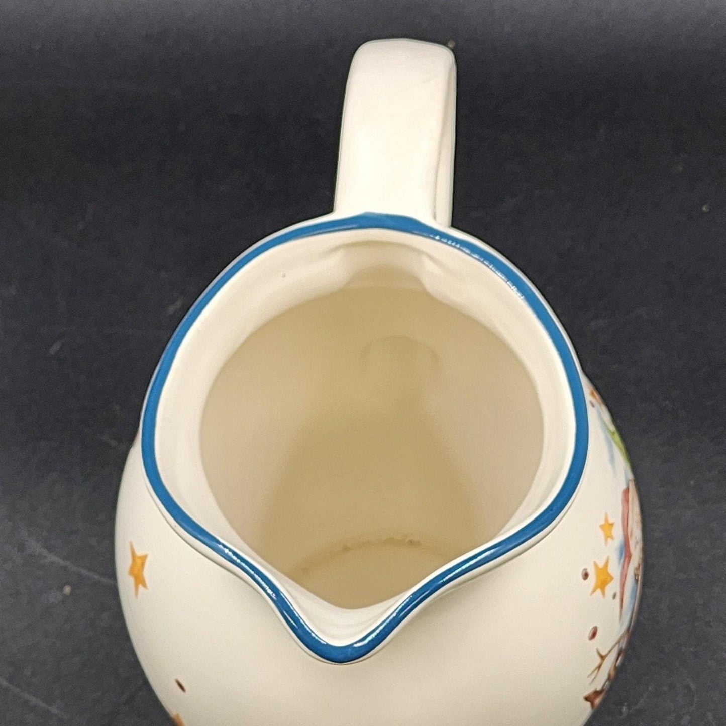 Boyd's Bears Starry Night Snowman Pitcher 72 oz Steward Earthwork 2002 Earthenware