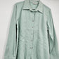 Y2K Cato Fashion Faux Suede Jacket Women’s L Seafoam Green Button Up Retro Blazer