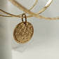 Three Set of Jewelry Bangles Thin Bracelets Gold Tone One with Gold Disc Dangle