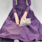 Red Hat Society Cloth Doll 37" OOAK Handmade Purple Dress Vintage Jewelry 2015