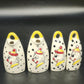 Clown Salt Pepper Shakers Oil Vinegar Cruet Set 4 Pc Ceramic Japan Vintage