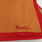 Paoli 27" Square Scarf Orange Green Yellow Abstract Geometric Signed Vintage