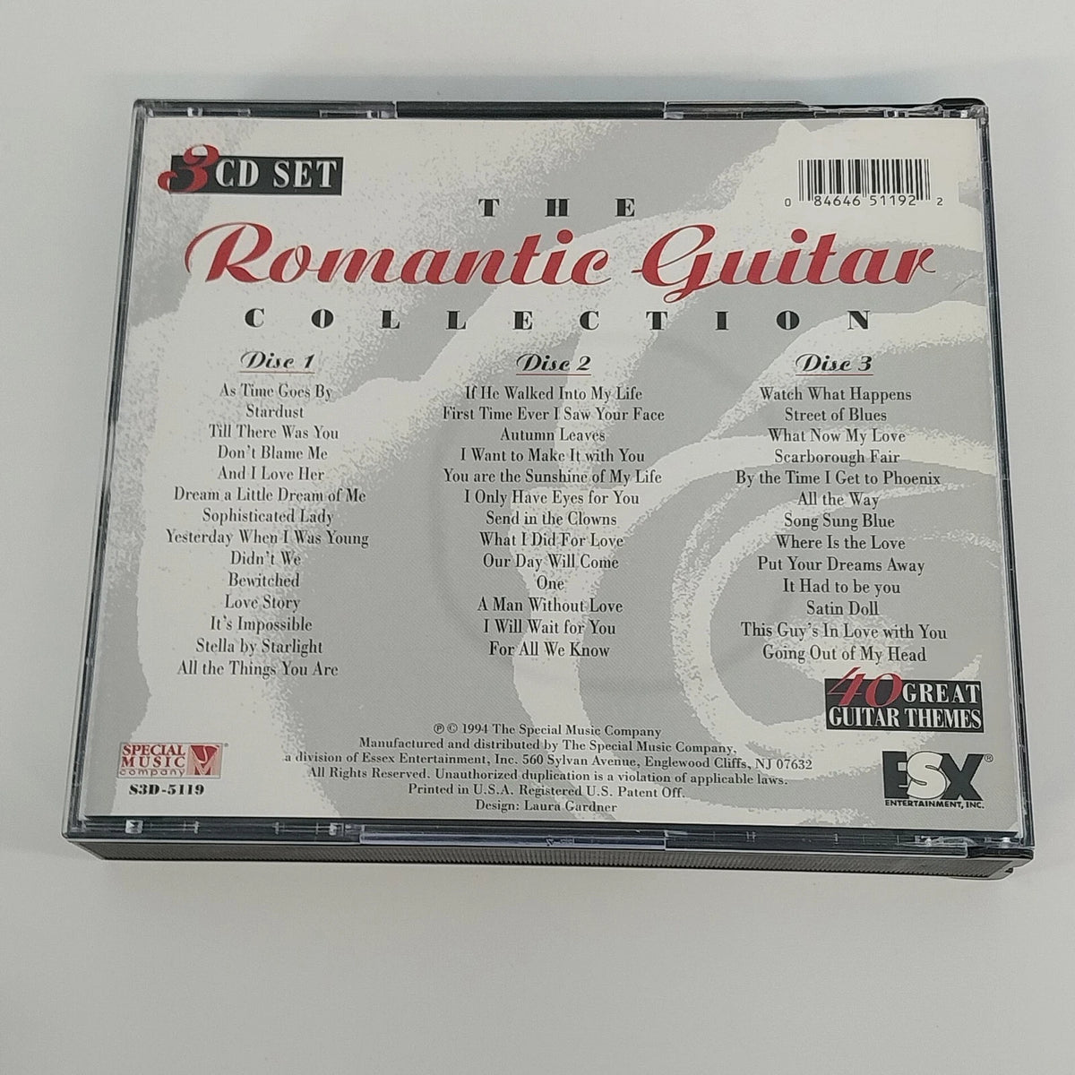 Tony Mottola The Romantic Guitar Collection 3 CD 40 Guitar Themes Special Music