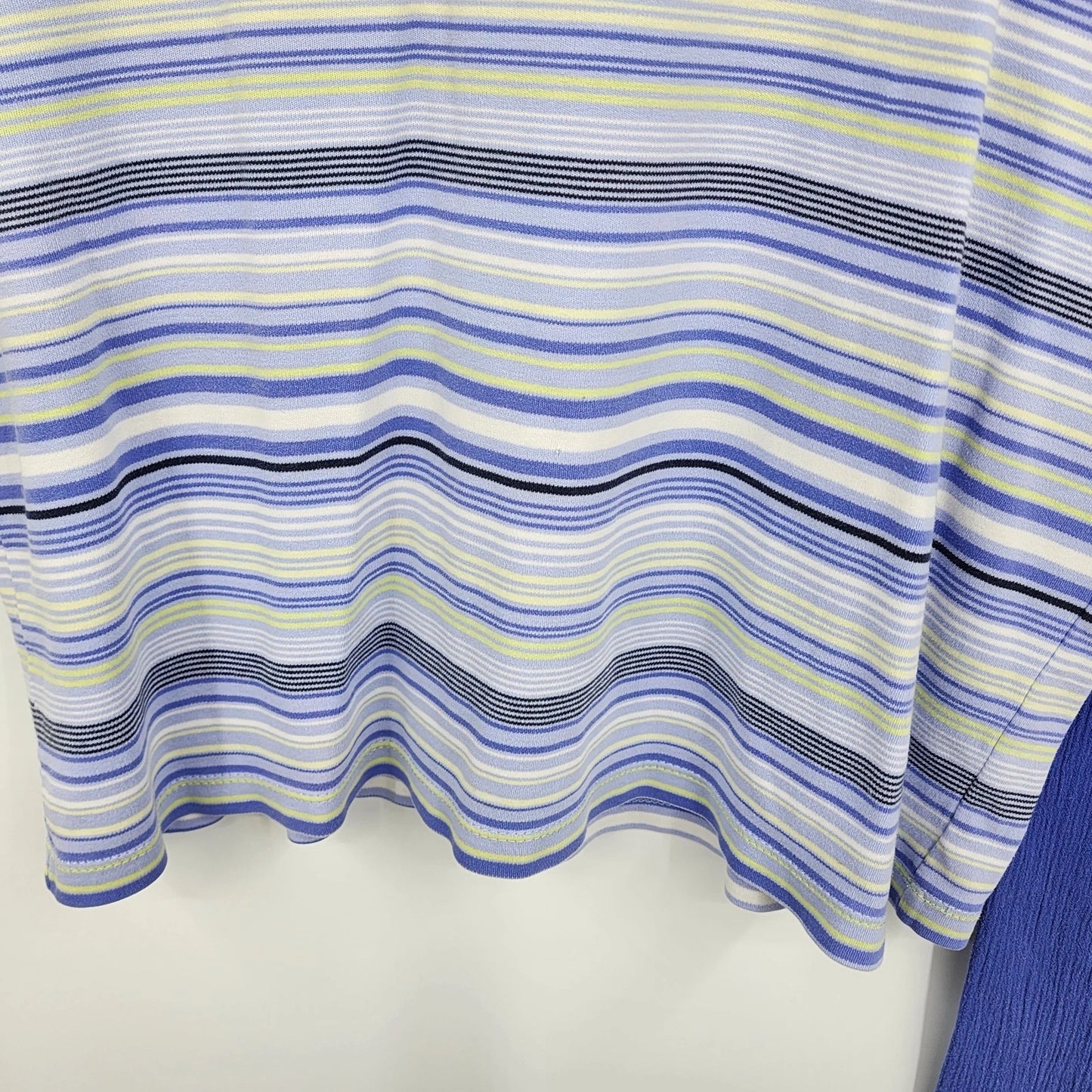Sonoma Life Style 2 Pc Set Women's L Striped Top Blue Pants Cotton Loungewear
