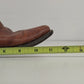 Israel Brown Leather Cowboy Boots Embroidered Western Men's Size 8.5 Made Mexico