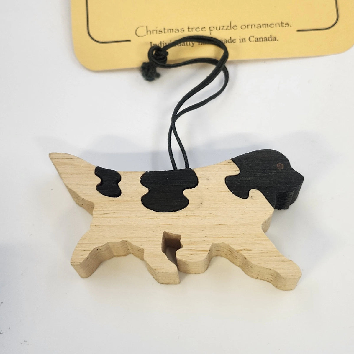 Prairie Dog Pottery Dog Puzzle Christmas Ornaments Wood 3 Pc Handmade Canada