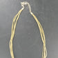 Linea Pele Brushed Gold Teardrop Pendant Necklace With Multi Strand Brown Cord