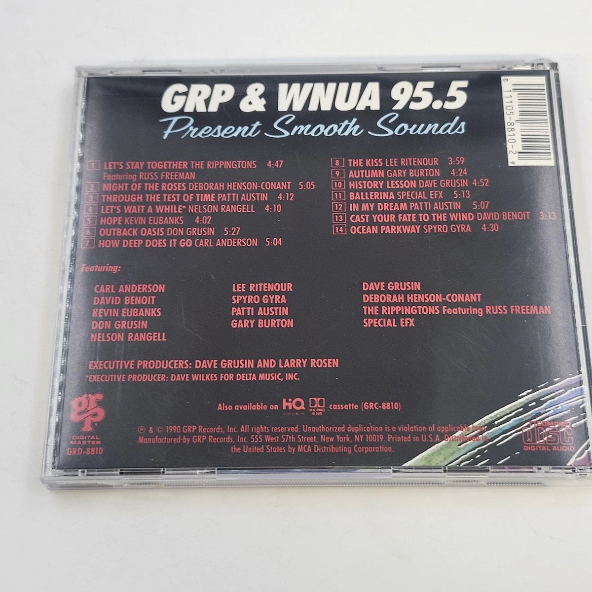 GRP WNUA 95.5 Present Smooth Sounds CD GRD-8810 Smooth Contemporary Jazz 1988