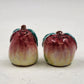 Apple & Pear Salt and Pepper Shakers Set Figural Ceramic Homemade Kitchen Decor