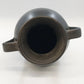 Black Pottery Vase Incised Floral Double Handle Amphora Urn 14" Unmarked