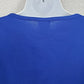 Scrubs Brand Medical Scrub Top Blue Solid Size 1XL 3 Front Pockets Tie Back