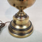 Brass Classic Table Lamp Weighted Base 3-way Switch Basic 9" Harp Vintage 19" H