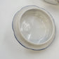 Hand Painted Porcelain Teapot 7.5"Pink Roses Cobalt Blue Gold Accents w Lid Vtg