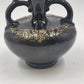 Peters & Reed Pottery Garland Floral Dual Handle Squat Vase 9" Craft Art