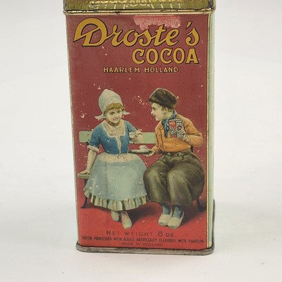 Droste's Haarlem Holland Dutch Process Cocoa Empty Original Tin Vintage 1940's