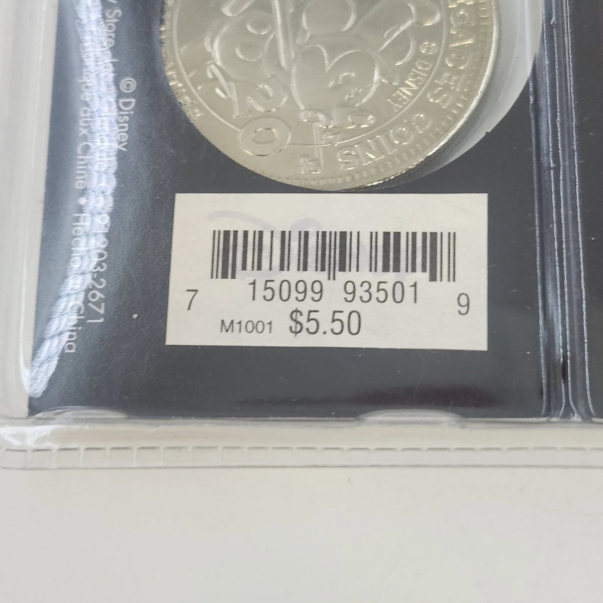Disney Store Decades Coin #1 Steamboat Willie Mickey Mouse 1928 Sealed China Vtg