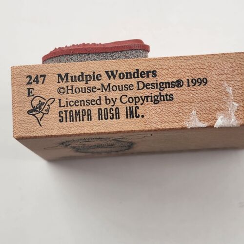 Stampa Rosa Kitty Snuggle & Mudpie Wonder & Lighting the Way Rubber Stamps Vtg